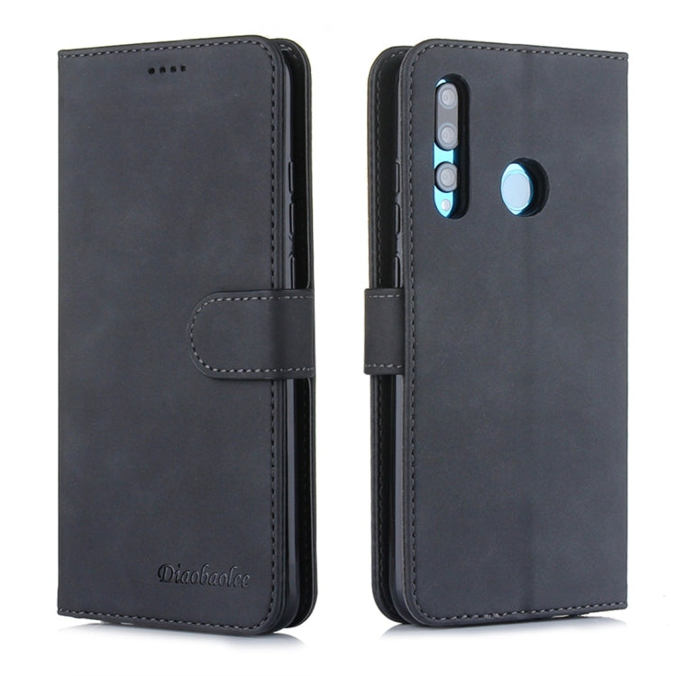 For Huawei P Smart+ 2019 Diaobaolee Pure Fresh Texture Horizontal Flip Leather Case, with Holder & Card Slot & Wallet & Photo Frame