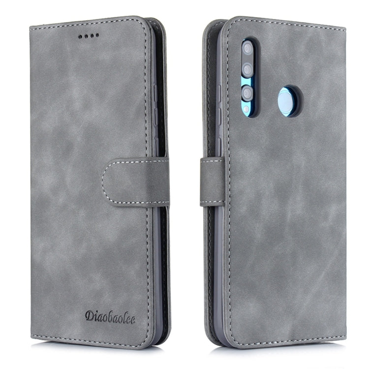 For Huawei P Smart+ 2019 Diaobaolee Pure Fresh Texture Horizontal Flip Leather Case, with Holder & Card Slot & Wallet & Photo Frame