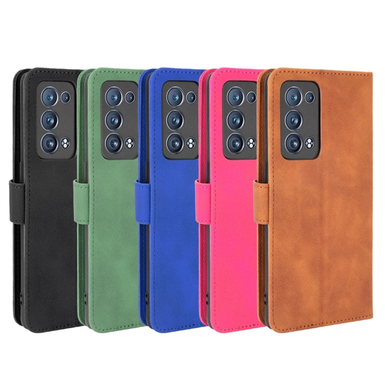 For OPPO Reno6 Pro+ Solid Color Skin Feel Magnetic Buckle Horizontal Flip Calf Texture PU Leather Case with Holder & Card Slots & Wallet