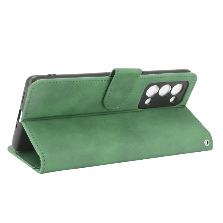 For OPPO Reno6 Pro+ Solid Color Skin Feel Magnetic Buckle Horizontal Flip Calf Texture PU Leather Case with Holder & Card Slots & Wallet