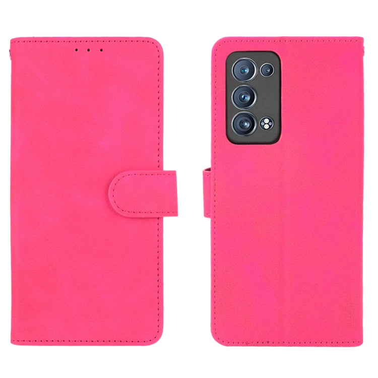For OPPO Reno6 Pro+ Solid Color Skin Feel Magnetic Buckle Horizontal Flip Calf Texture PU Leather Case with Holder & Card Slots & Wallet