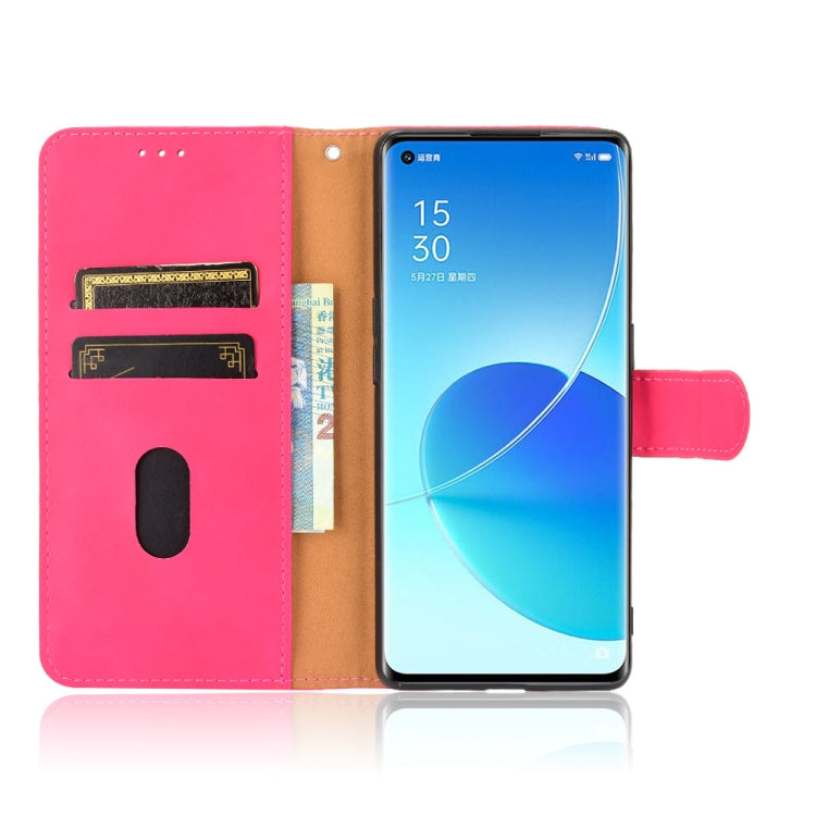 For OPPO Reno6 Pro+ Solid Color Skin Feel Magnetic Buckle Horizontal Flip Calf Texture PU Leather Case with Holder & Card Slots & Wallet