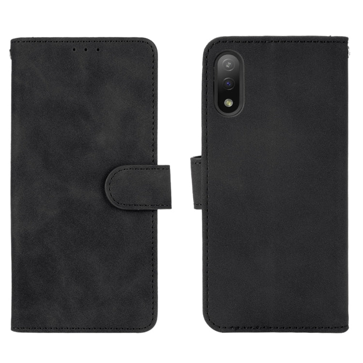 For Sony Xperia Ace II Solid Color Skin Feel Magnetic Buckle Horizontal Flip Calf Texture PU Leather Case with Holder & Card Slots & Wallet