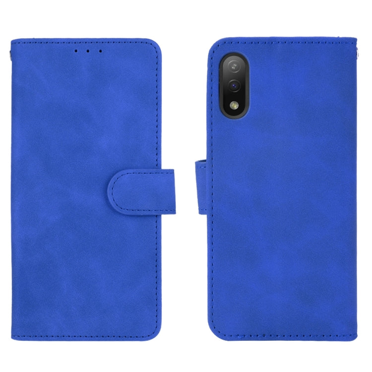 For Sony Xperia Ace II Solid Color Skin Feel Magnetic Buckle Horizontal Flip Calf Texture PU Leather Case with Holder & Card Slots & Wallet