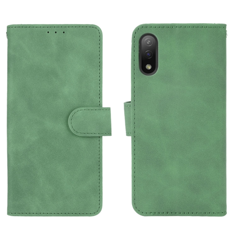 For Sony Xperia Ace II Solid Color Skin Feel Magnetic Buckle Horizontal Flip Calf Texture PU Leather Case with Holder & Card Slots & Wallet