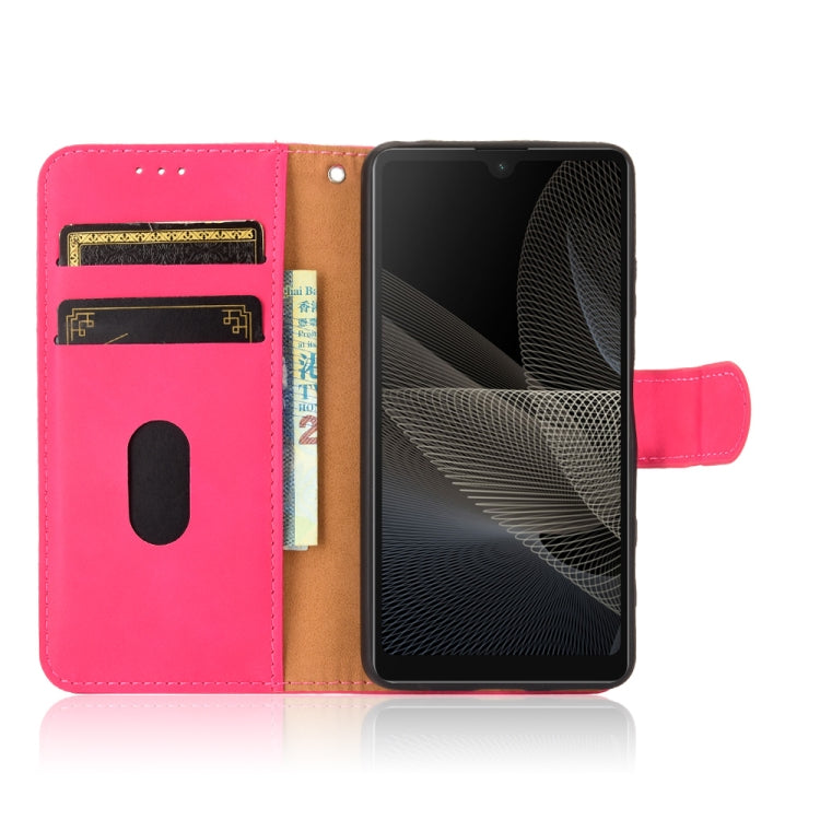 For Sony Xperia Ace II Solid Color Skin Feel Magnetic Buckle Horizontal Flip Calf Texture PU Leather Case with Holder & Card Slots & Wallet