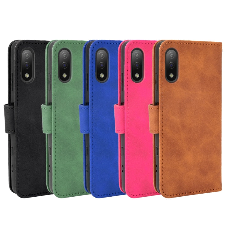 For Sony Xperia Ace II Solid Color Skin Feel Magnetic Buckle Horizontal Flip Calf Texture PU Leather Case with Holder & Card Slots & Wallet