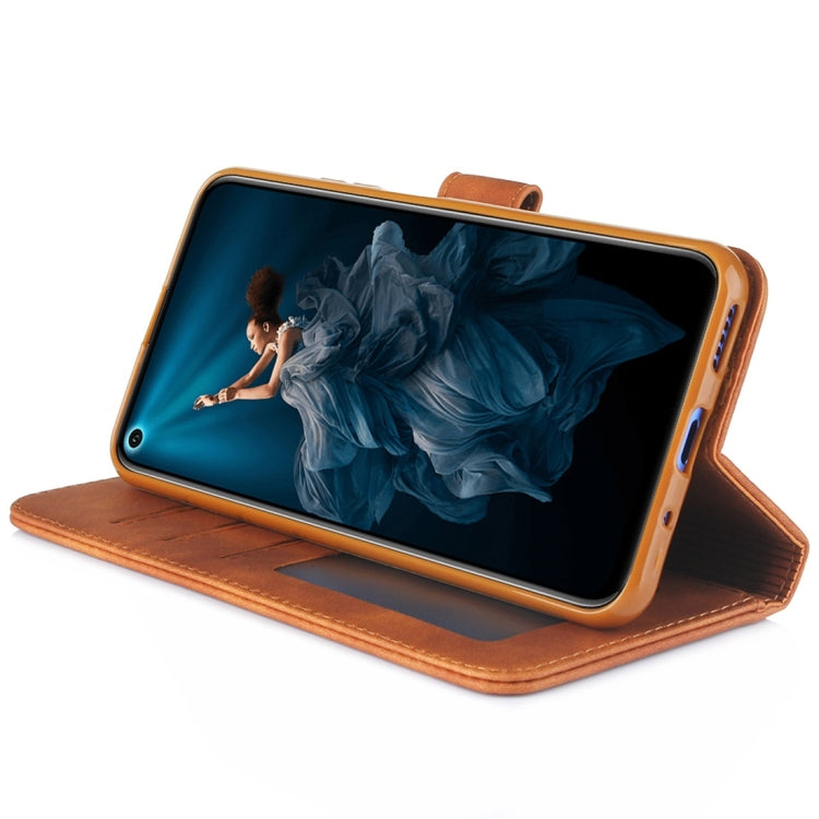 For Huawei Honor 20 Diaobaolee Pure Fresh Texture Horizontal Flip Leather Case, with Holder & Card Slot & Wallet & Photo Frame