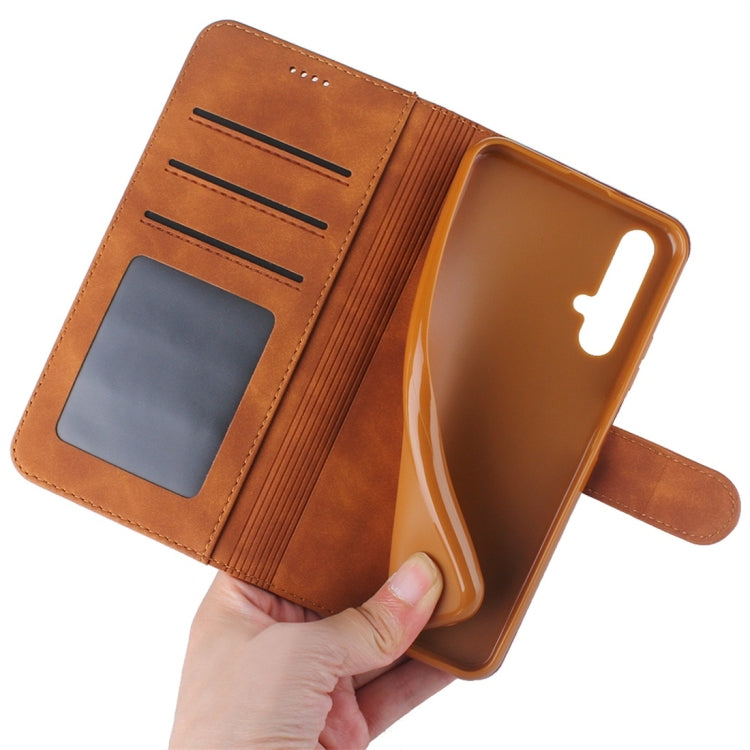 For Huawei Honor 20 Diaobaolee Pure Fresh Texture Horizontal Flip Leather Case, with Holder & Card Slot & Wallet & Photo Frame