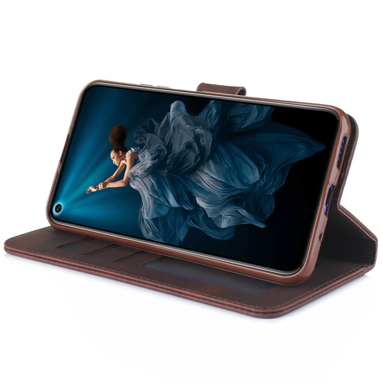For Huawei Honor 20 Diaobaolee Pure Fresh Texture Horizontal Flip Leather Case, with Holder & Card Slot & Wallet & Photo Frame