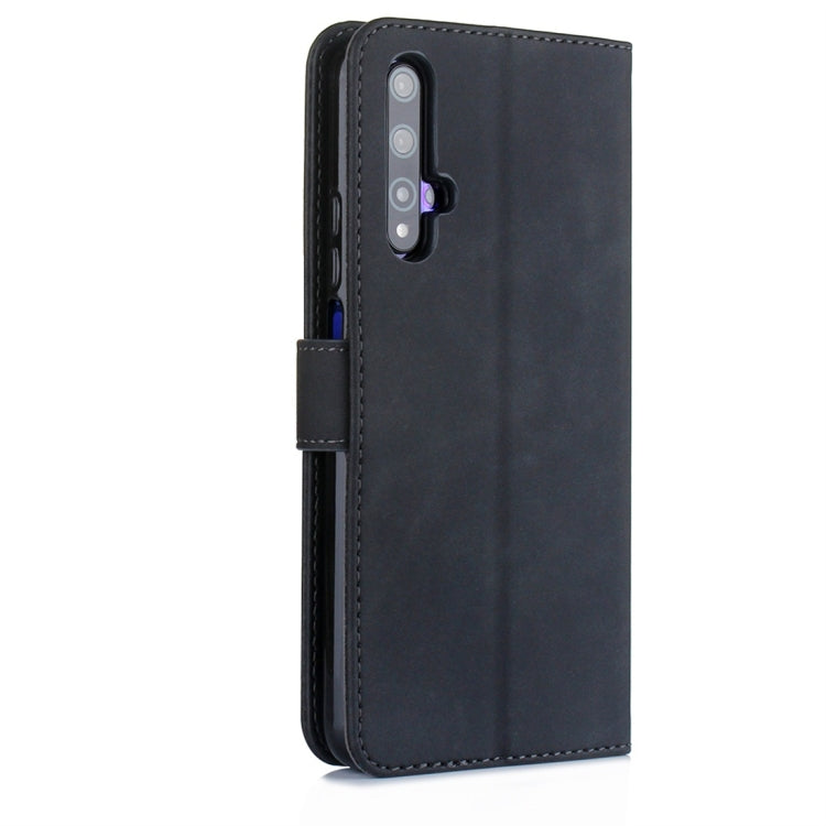 For Huawei Honor 20 Diaobaolee Pure Fresh Texture Horizontal Flip Leather Case, with Holder & Card Slot & Wallet & Photo Frame
