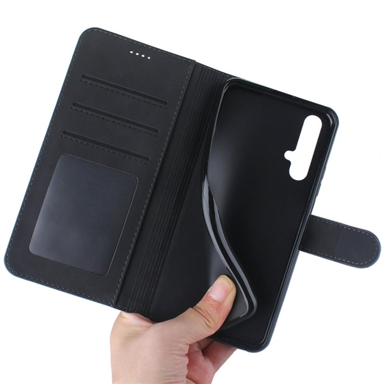 For Huawei Honor 20 Diaobaolee Pure Fresh Texture Horizontal Flip Leather Case, with Holder & Card Slot & Wallet & Photo Frame