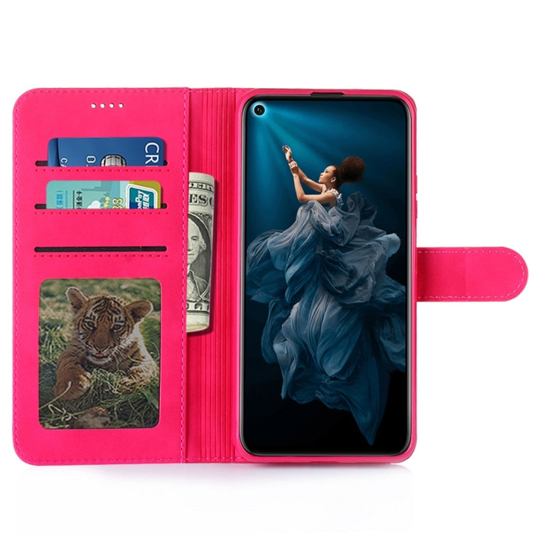 For Huawei Honor 20 Diaobaolee Pure Fresh Texture Horizontal Flip Leather Case, with Holder & Card Slot & Wallet & Photo Frame