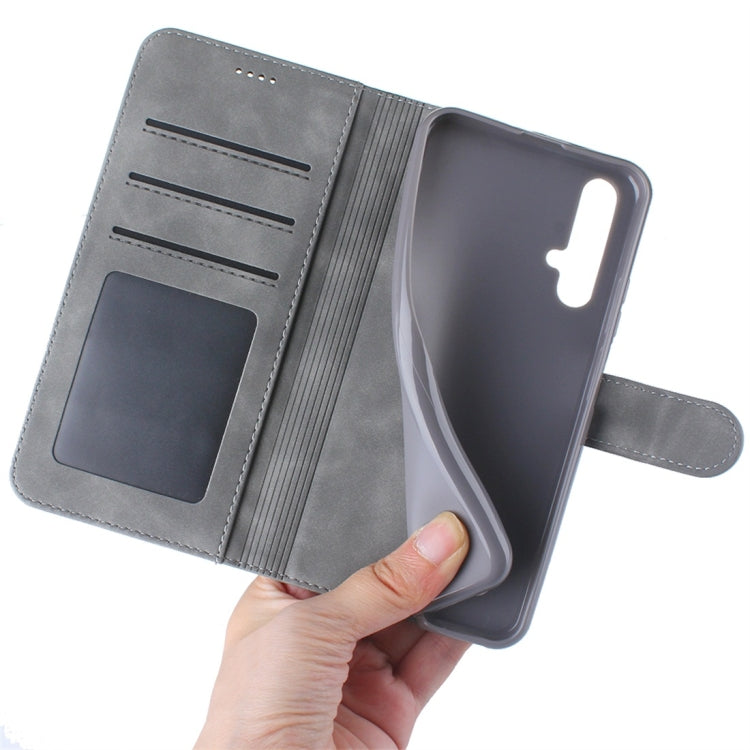 For Huawei Honor 20 Diaobaolee Pure Fresh Texture Horizontal Flip Leather Case, with Holder & Card Slot & Wallet & Photo Frame