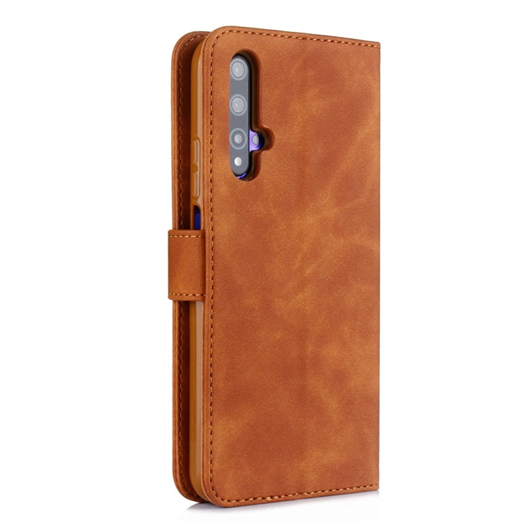 For Huawei Honor 20 Pro Diaobaolee Pure Fresh Texture Horizontal Flip Leather Case, with Holder & Card Slot & Wallet & Photo Frame