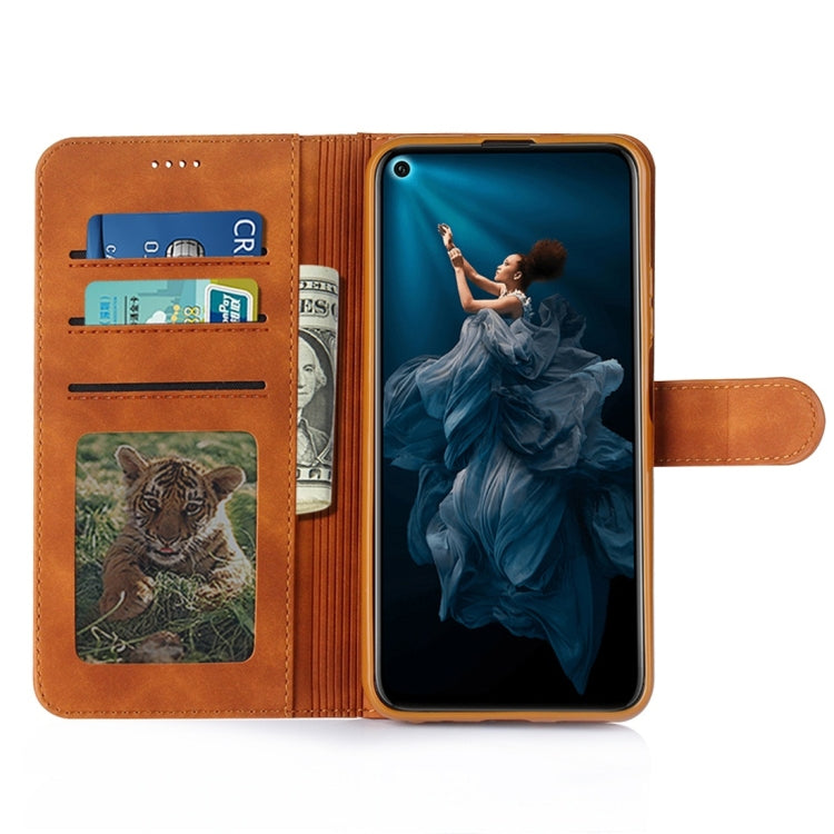 For Huawei Honor 20 Pro Diaobaolee Pure Fresh Texture Horizontal Flip Leather Case, with Holder & Card Slot & Wallet & Photo Frame