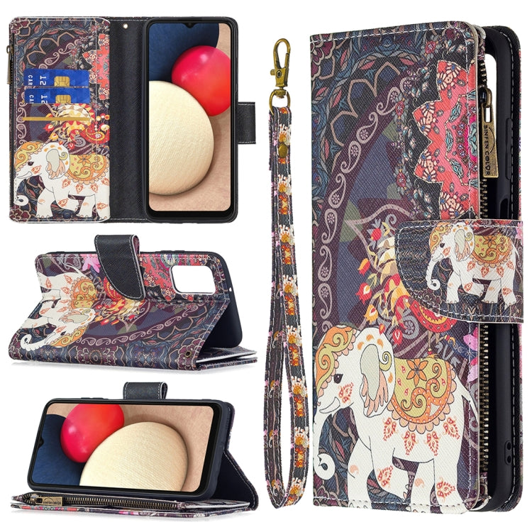 For Samsung Galaxy A03s 164mm Colored Drawing Pattern Zipper Horizontal Flip Leather Case with Holder & Card Slots & Wallet