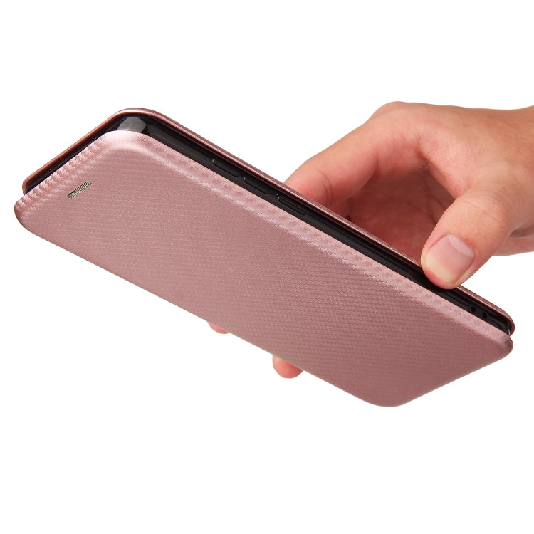 For Cubot Note 20 Carbon Fiber Texture Horizontal Flip TPU + PC + PU Leather Case with Card Slot