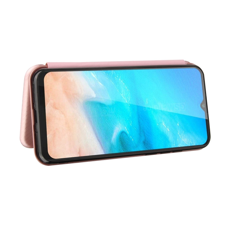 For Cubot Note 20 Carbon Fiber Texture Horizontal Flip TPU + PC + PU Leather Case with Card Slot