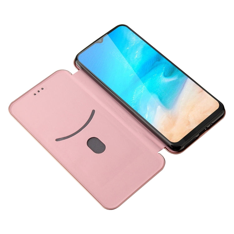 For Cubot Note 20 Carbon Fiber Texture Horizontal Flip TPU + PC + PU Leather Case with Card Slot