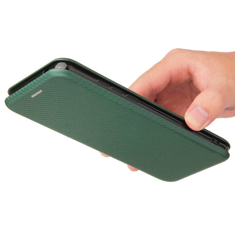 For Cubot Note 20 Carbon Fiber Texture Horizontal Flip TPU + PC + PU Leather Case with Card Slot