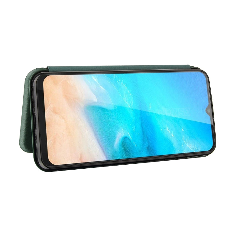 For Cubot Note 20 Carbon Fiber Texture Horizontal Flip TPU + PC + PU Leather Case with Card Slot