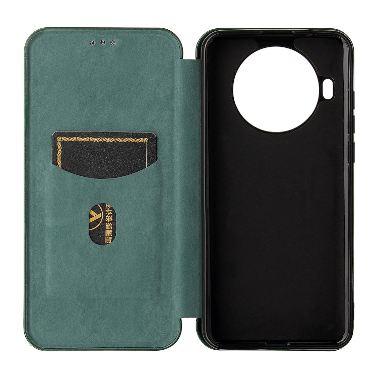 For Cubot Note 20 Carbon Fiber Texture Horizontal Flip TPU + PC + PU Leather Case with Card Slot