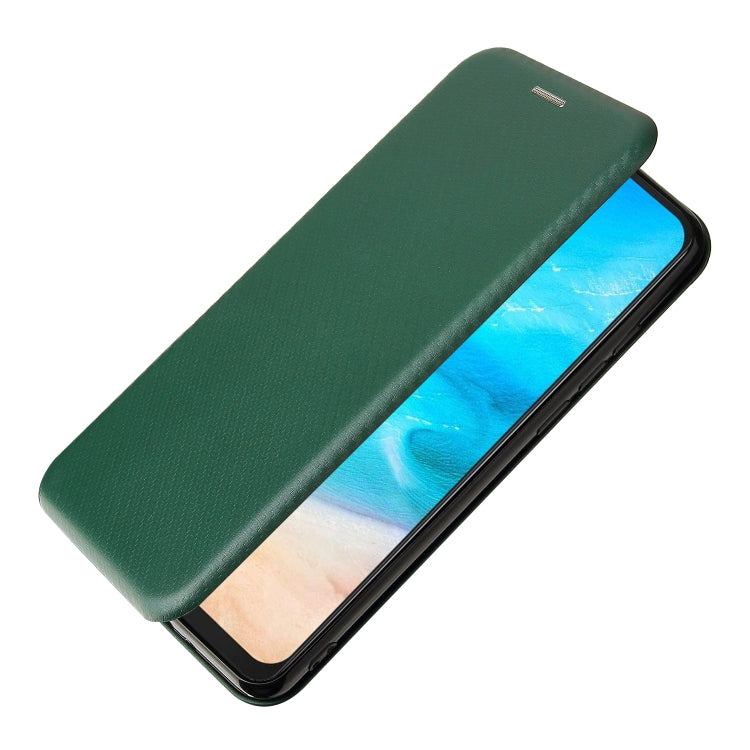 For Cubot Note 20 Carbon Fiber Texture Horizontal Flip TPU + PC + PU Leather Case with Card Slot