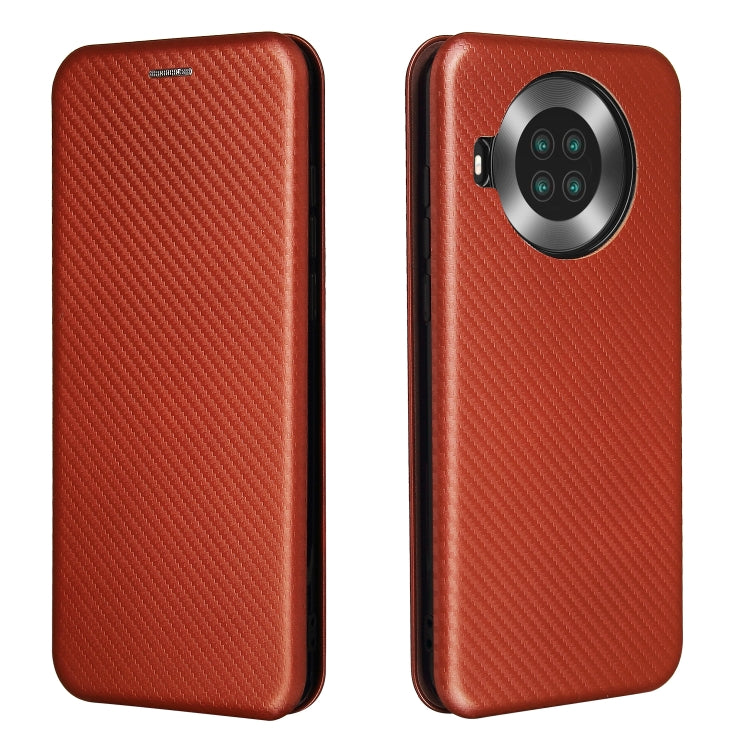 For Cubot Note 20 Carbon Fiber Texture Horizontal Flip TPU + PC + PU Leather Case with Card Slot