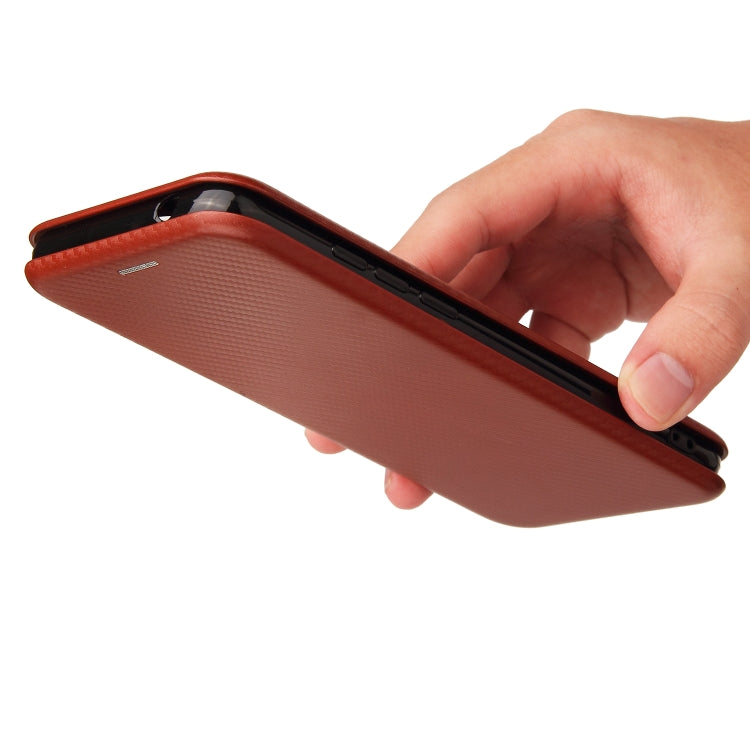 For Cubot Note 20 Carbon Fiber Texture Horizontal Flip TPU + PC + PU Leather Case with Card Slot