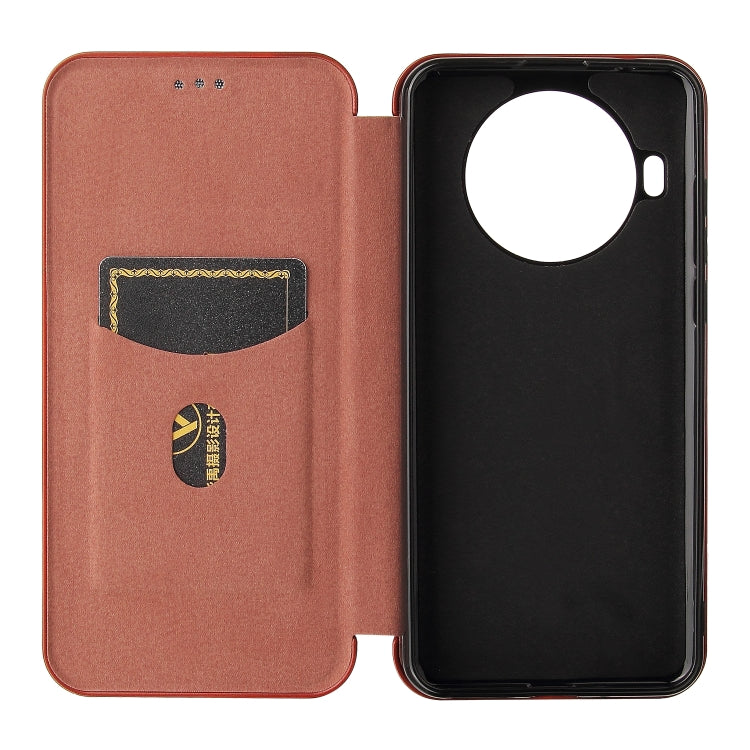 For Cubot Note 20 Carbon Fiber Texture Horizontal Flip TPU + PC + PU Leather Case with Card Slot
