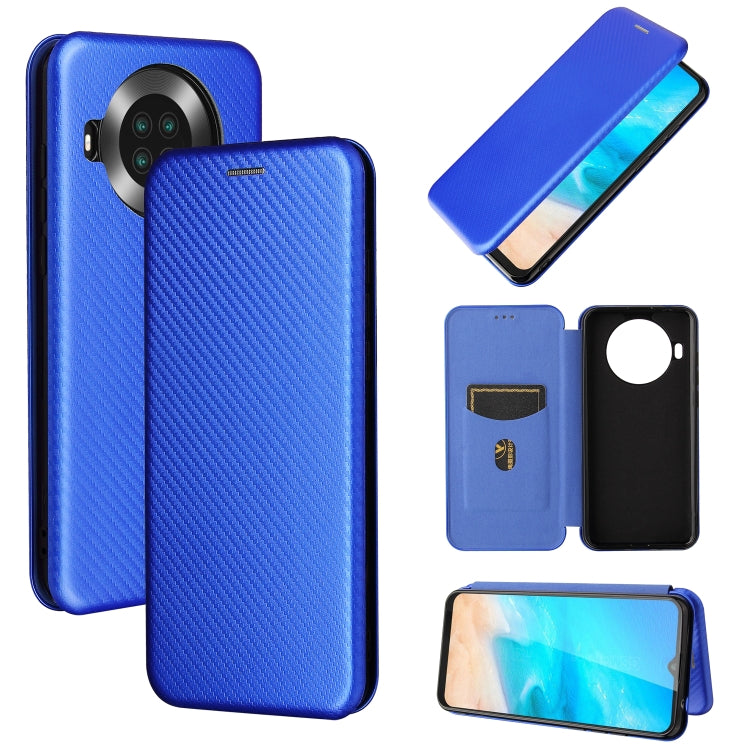 For Cubot Note 20 Carbon Fiber Texture Horizontal Flip TPU + PC + PU Leather Case with Card Slot