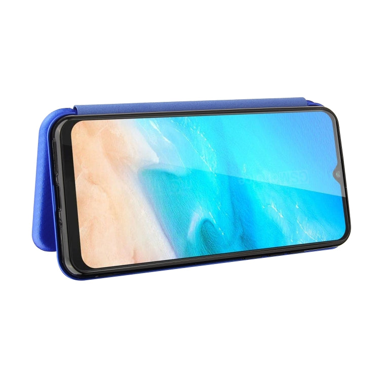 For Cubot Note 20 Carbon Fiber Texture Horizontal Flip TPU + PC + PU Leather Case with Card Slot