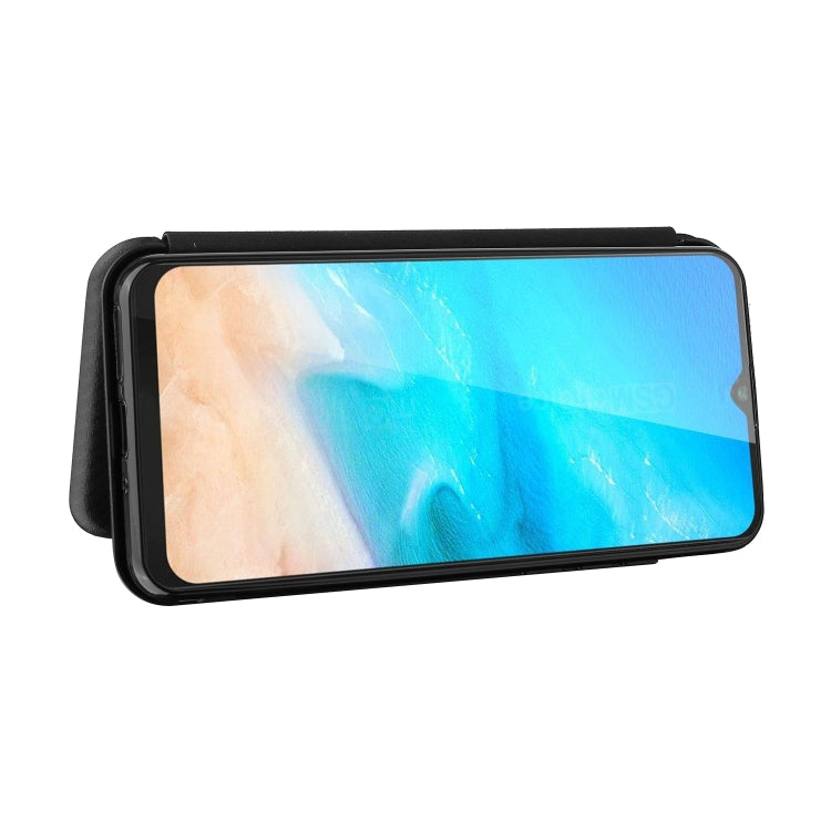 For Cubot Note 20 Carbon Fiber Texture Horizontal Flip TPU + PC + PU Leather Case with Card Slot