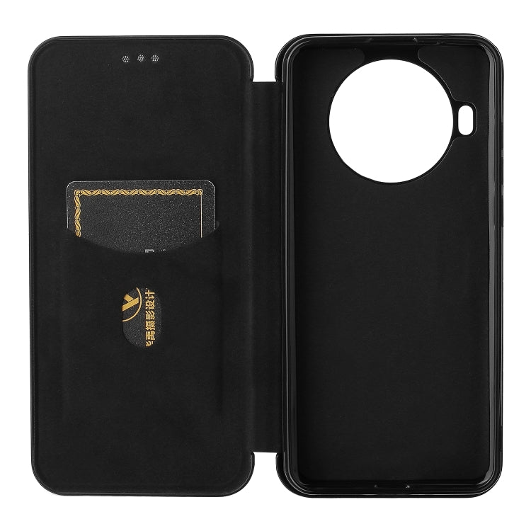 For Cubot Note 20 Carbon Fiber Texture Horizontal Flip TPU + PC + PU Leather Case with Card Slot