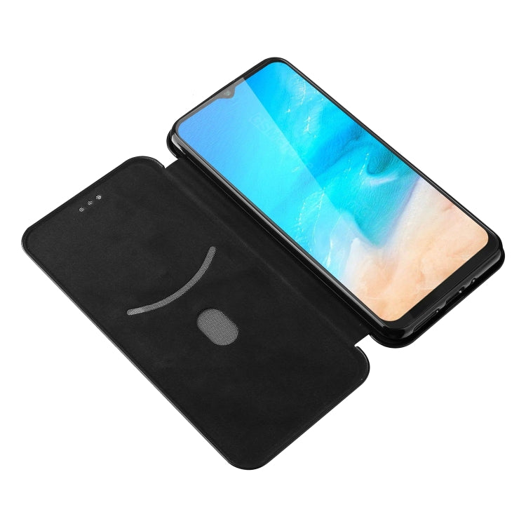 For Cubot Note 20 Carbon Fiber Texture Horizontal Flip TPU + PC + PU Leather Case with Card Slot