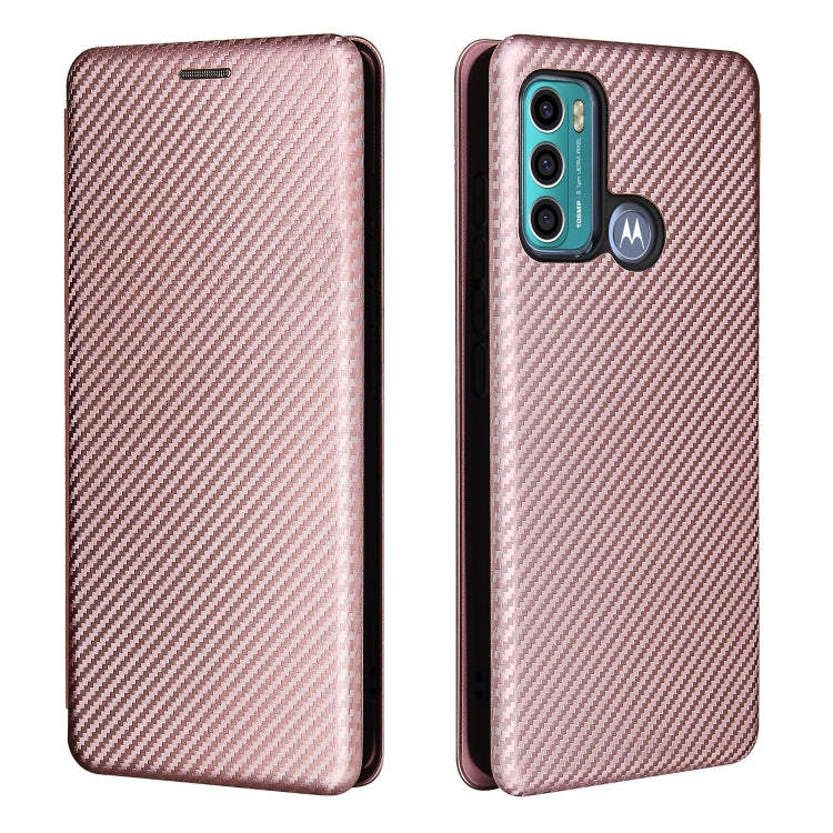 For Motorola Moto G60 / G40 Fusion Carbon Fiber Texture Horizontal Flip TPU + PC + PU Leather Case with Card Slot