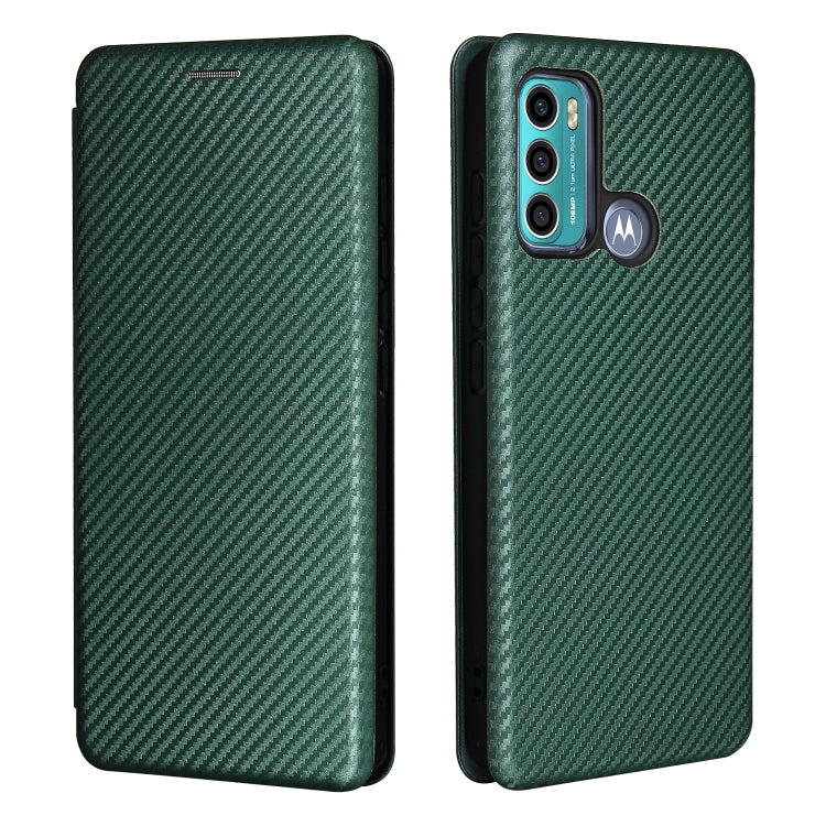 For Motorola Moto G60 / G40 Fusion Carbon Fiber Texture Horizontal Flip TPU + PC + PU Leather Case with Card Slot