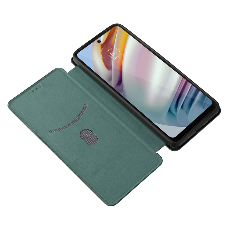 For Motorola Moto G60 / G40 Fusion Carbon Fiber Texture Horizontal Flip TPU + PC + PU Leather Case with Card Slot