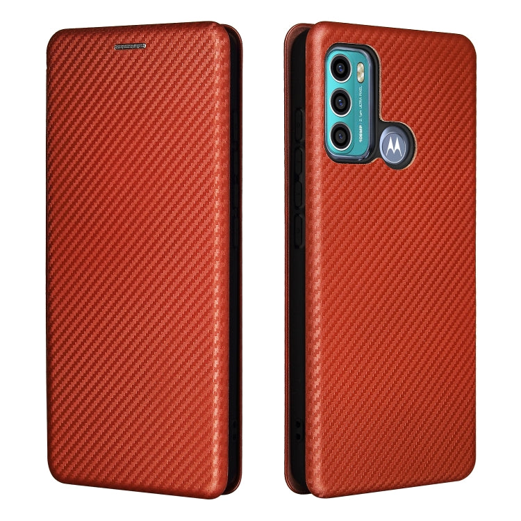 For Motorola Moto G60 / G40 Fusion Carbon Fiber Texture Horizontal Flip TPU + PC + PU Leather Case with Card Slot