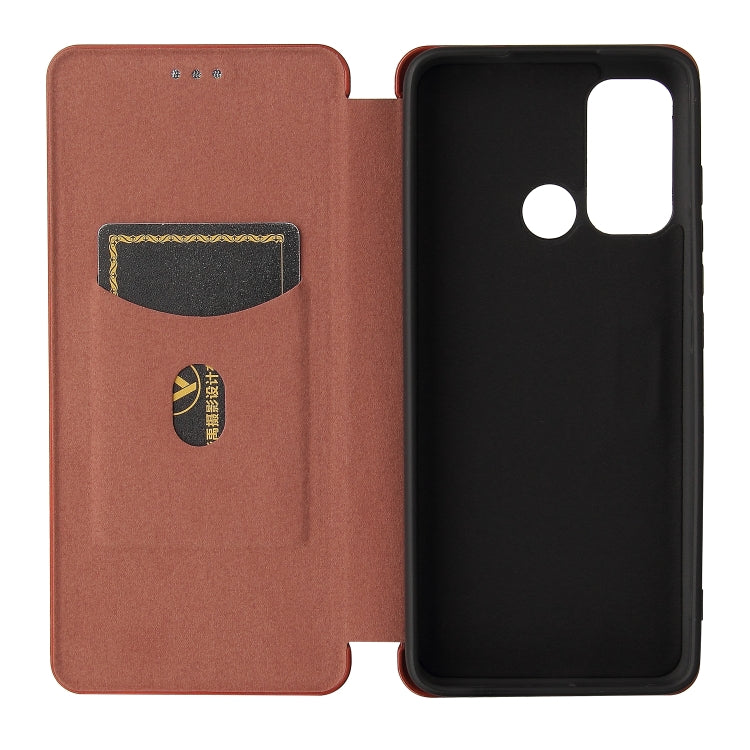 For Motorola Moto G60 / G40 Fusion Carbon Fiber Texture Horizontal Flip TPU + PC + PU Leather Case with Card Slot
