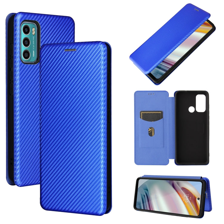 For Motorola Moto G60 / G40 Fusion Carbon Fiber Texture Horizontal Flip TPU + PC + PU Leather Case with Card Slot