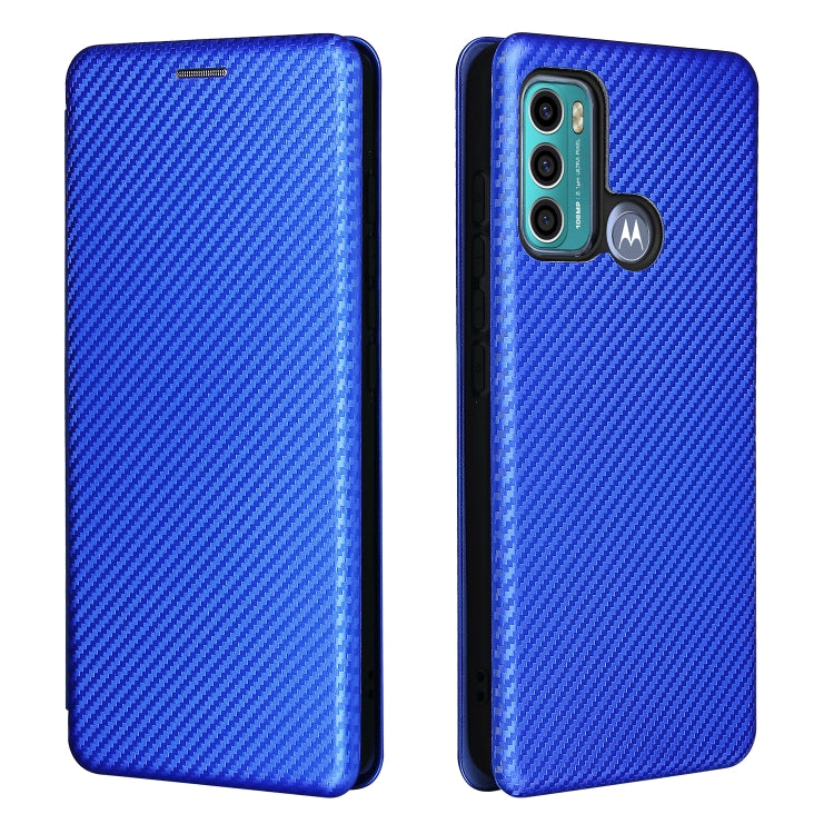 For Motorola Moto G60 / G40 Fusion Carbon Fiber Texture Horizontal Flip TPU + PC + PU Leather Case with Card Slot
