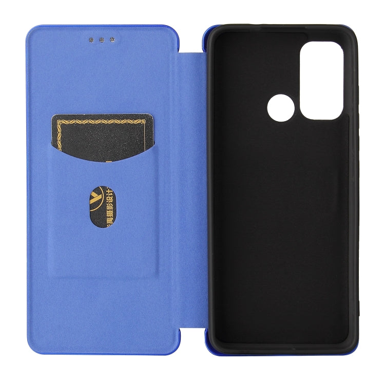 For Motorola Moto G60 / G40 Fusion Carbon Fiber Texture Horizontal Flip TPU + PC + PU Leather Case with Card Slot