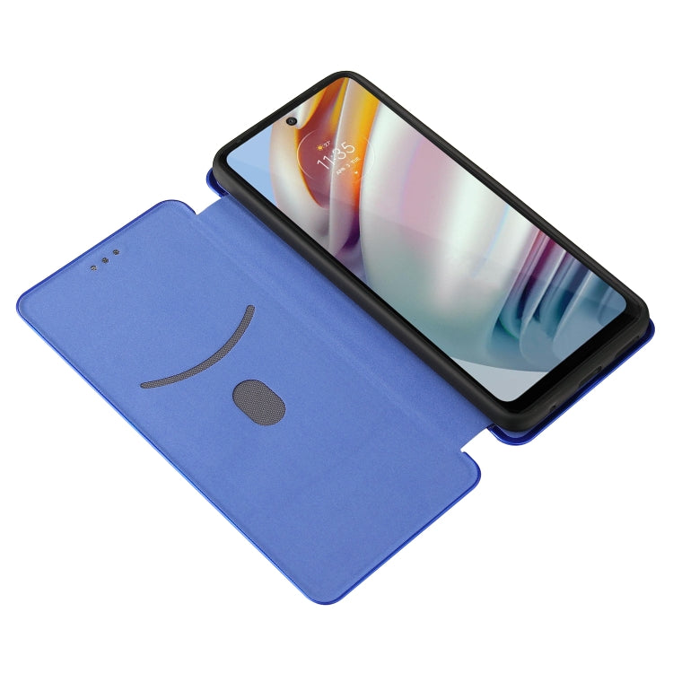 For Motorola Moto G60 / G40 Fusion Carbon Fiber Texture Horizontal Flip TPU + PC + PU Leather Case with Card Slot