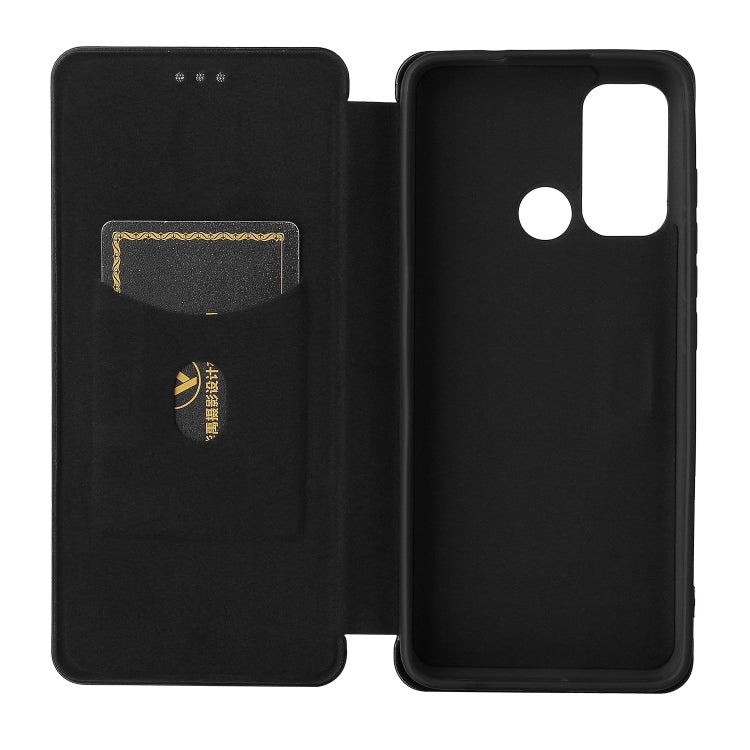 For Motorola Moto G60 / G40 Fusion Carbon Fiber Texture Horizontal Flip TPU + PC + PU Leather Case with Card Slot