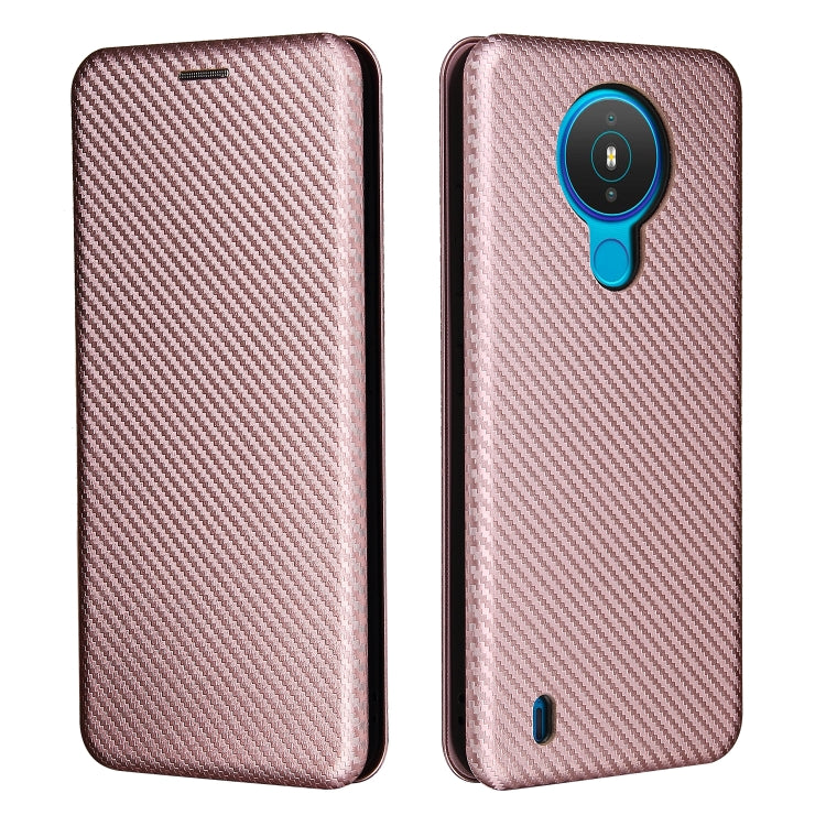 For Nokia 1.4 Carbon Fiber Texture Horizontal Flip TPU + PC + PU Leather Case with Card Slot