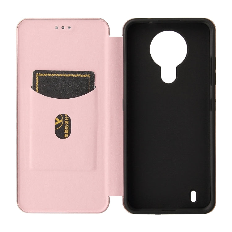 For Nokia 1.4 Carbon Fiber Texture Horizontal Flip TPU + PC + PU Leather Case with Card Slot