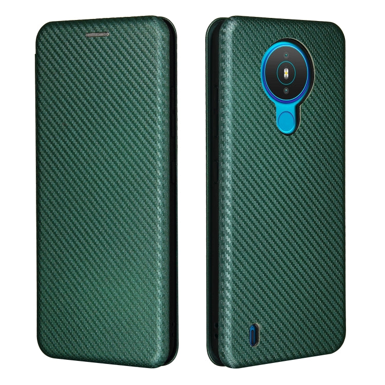 For Nokia 1.4 Carbon Fiber Texture Horizontal Flip TPU + PC + PU Leather Case with Card Slot