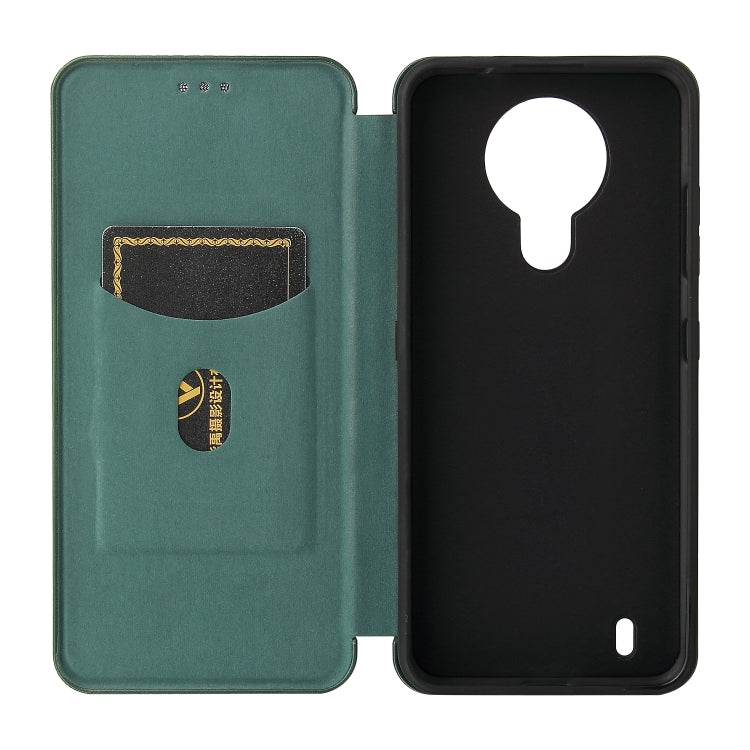 For Nokia 1.4 Carbon Fiber Texture Horizontal Flip TPU + PC + PU Leather Case with Card Slot